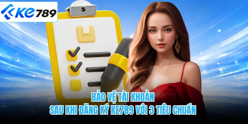 Bảo vệ tài khoản sau khi đăng ký KE789 với 3 tiêu chuẩn